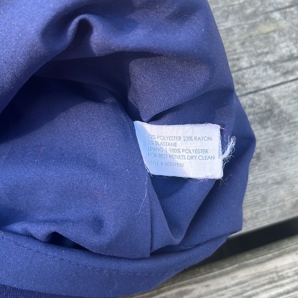 Red & Navy Pleated Panel Skirt - Picture 6 of 6